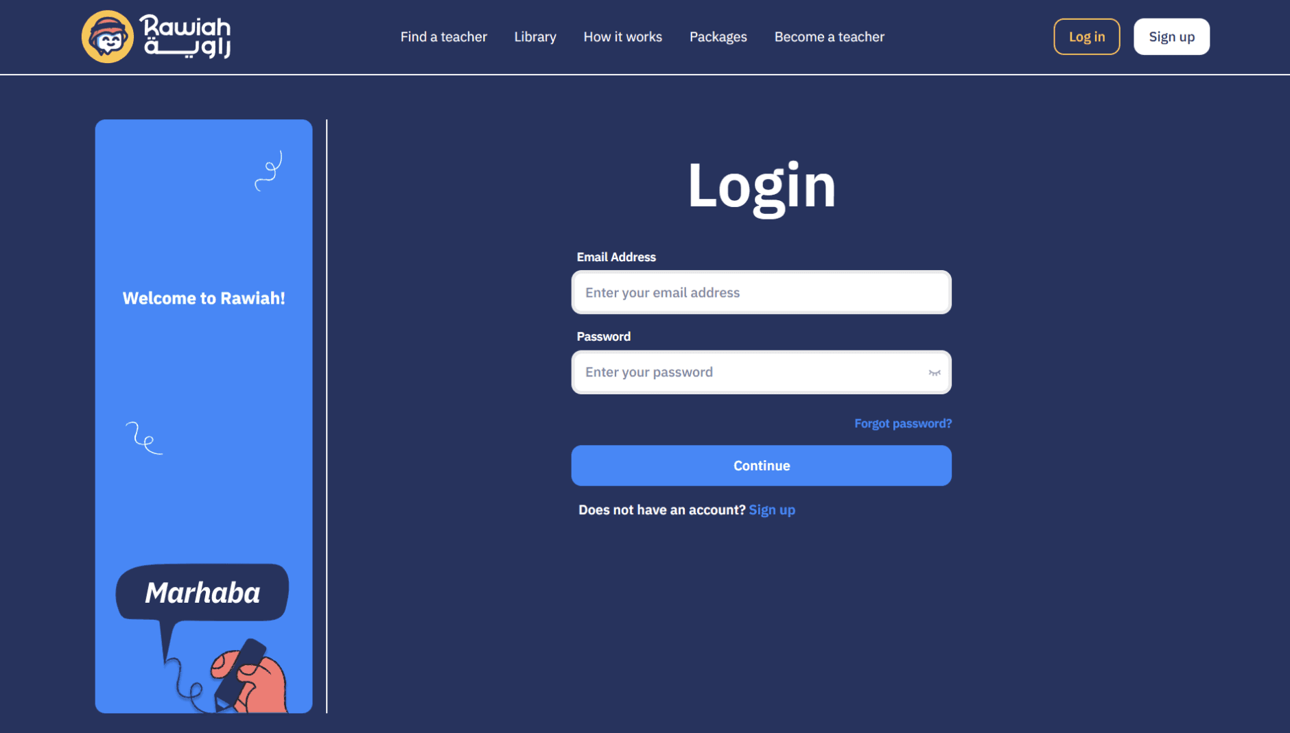 Rawiah - 1:1 Arabic Tutoring Sessions Platform.